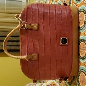 Dooney and Bourke Satchel, croco, pink, used once or twice
